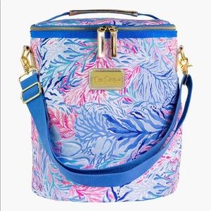 Lilly Pulitzer Blue and Pink Tropical Cooler Bag